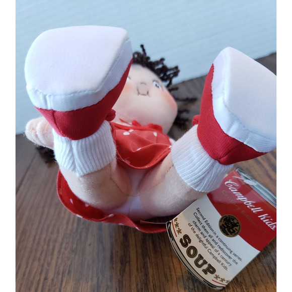 Campbells Soup Kids 100th Anniversary Girl Doll Plush Toy in Red outfit with Dot - Picture 4 of 6